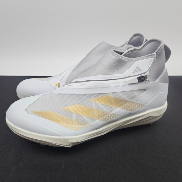 Adidas Adizero Impact+ BSB Baseball Cleats Men's 11 White Gold Lightweight - Picture 3 of 9